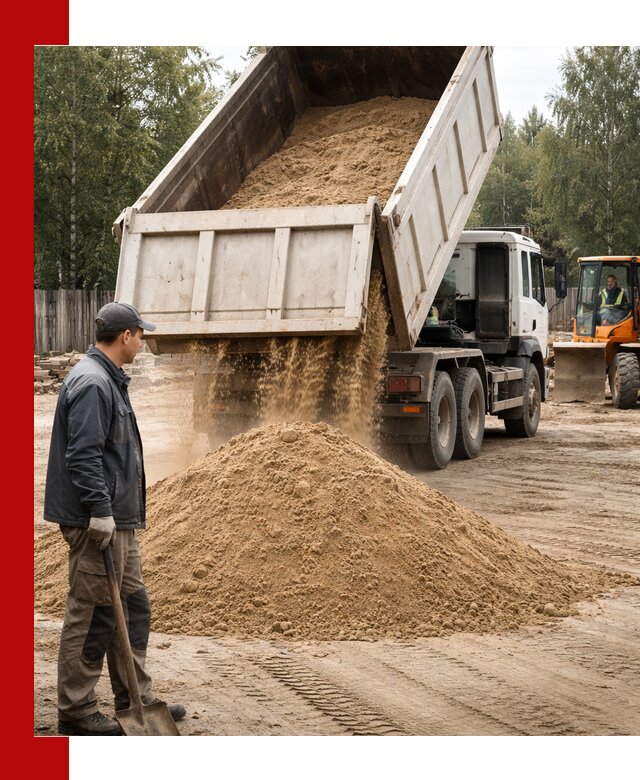 Доставка и продажа песка с разгрузкой в Кисловодске