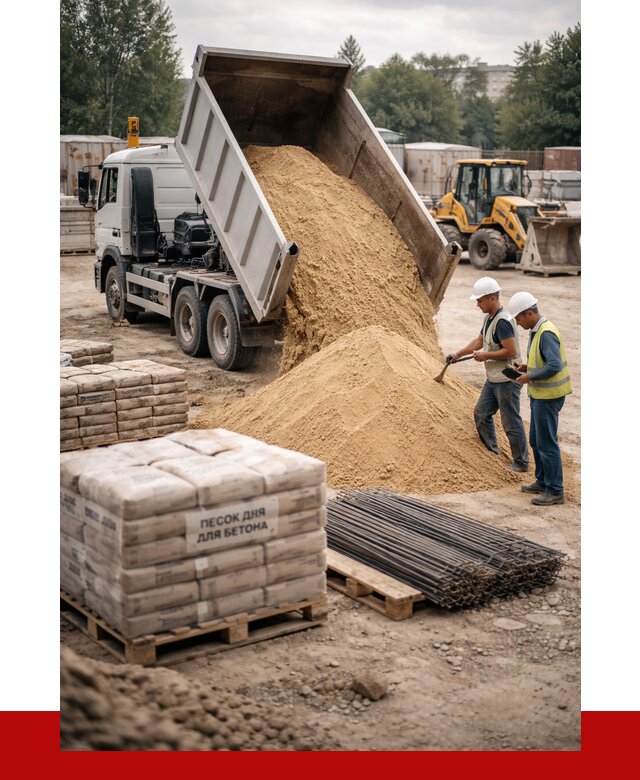 Песок для бетона в Кисловодске от 2674 р. с доставкой, ПРОНЕРУДКсл