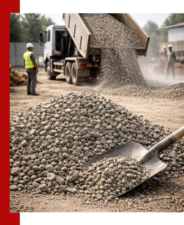 Доставка гравия фракции 20-40 в Кисловодске с самосвалами