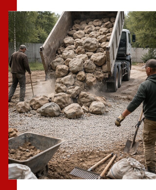 Доставка и укладка булыжника в Кисловодске