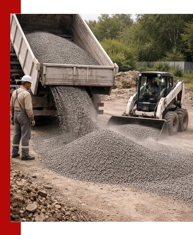 Доставка гравийного отсева 0-5 в Кисловодске оптом и в розницу