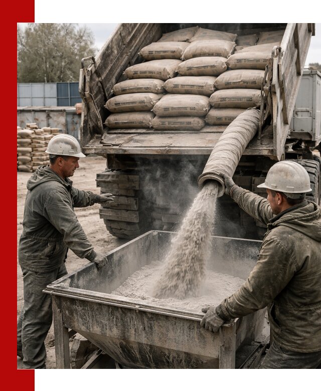 Доставка цемента М400 в Кисловодске оптом и в розницу