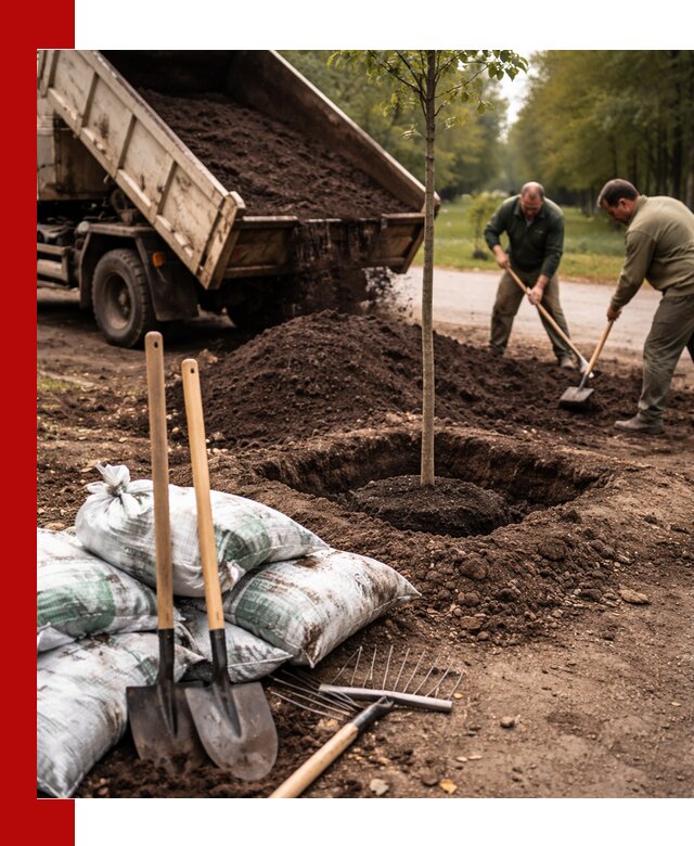 Грунт для посадки деревьев в Кисловодске — доставка и подготовка почвы
