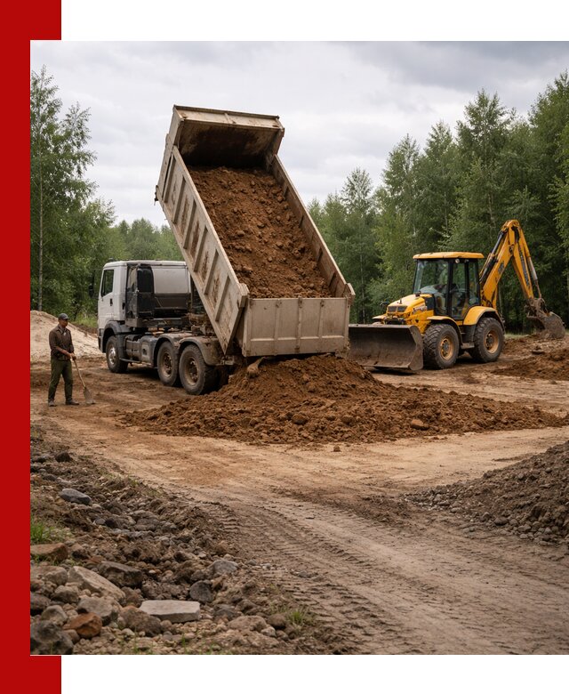 Доставка суглинка самосвалами в Кисловодске подсыпка и планировка