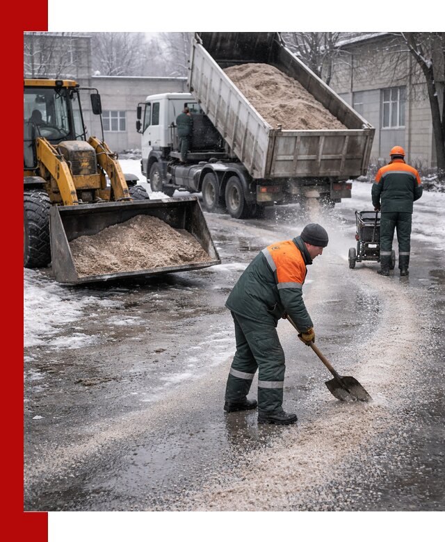 Реагент против гололеда с доставкой и нанесением в Кисловодске
