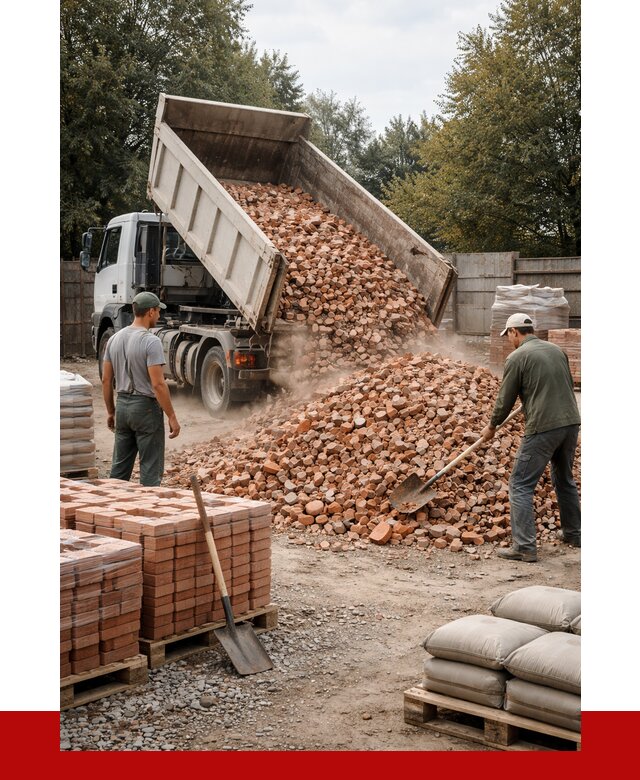 Бой кирпича в Кисловодске с доставкой от 4491 руб/куб | ПРОНЕРУДКсл