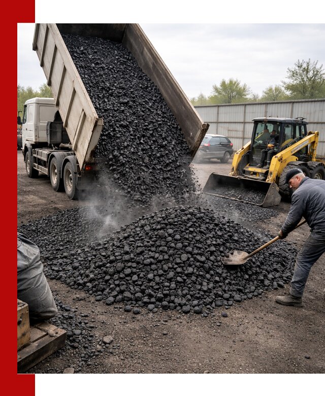 Доставка угля орех в Кисловодске оптом и в розницу